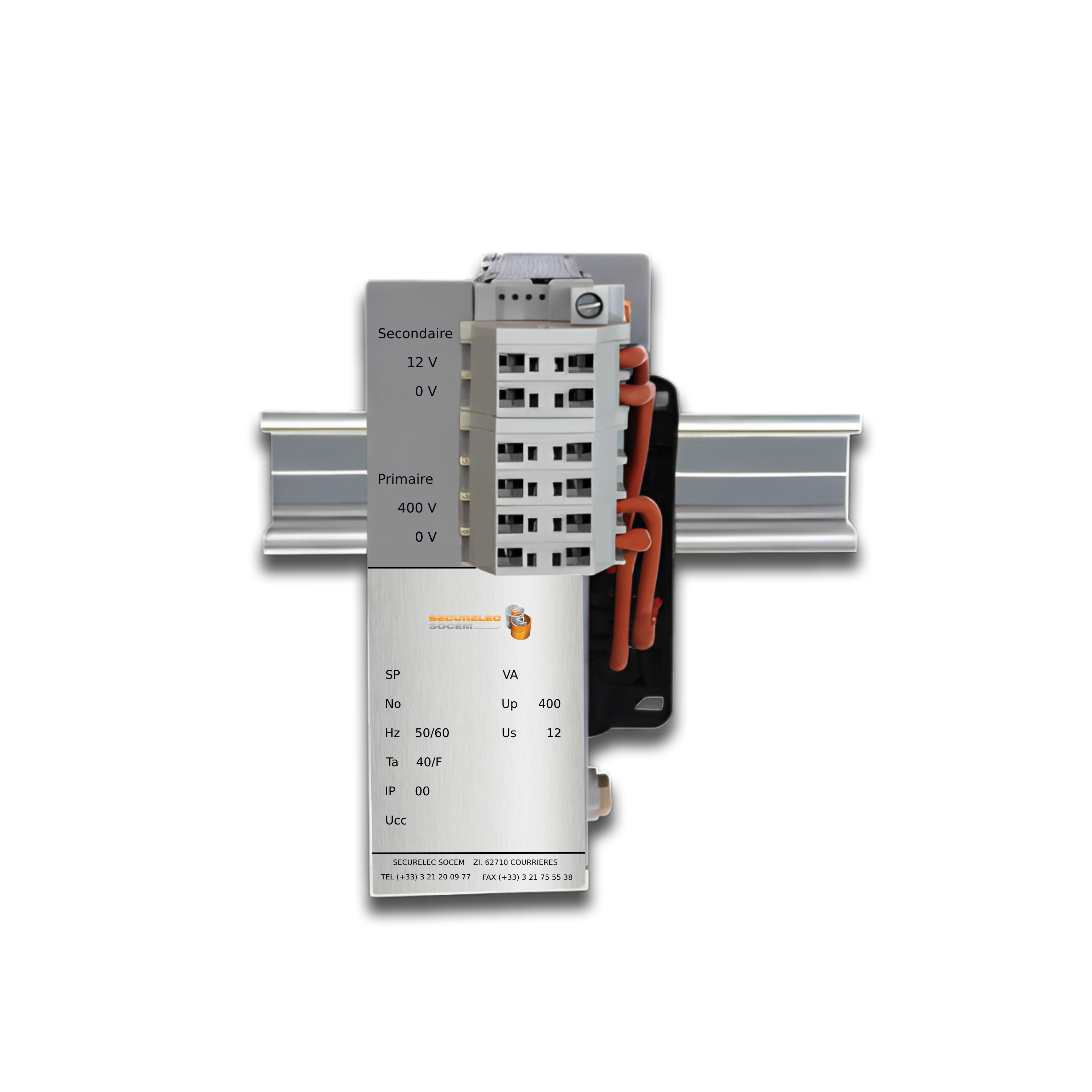 Transformateur Monophasé de Sécurité - "T-Modul"  2 fois plus petit, modulaire, rapide à installer sur un rail DIN, rapide à câbler grâce aux bornes ressort Puissance de 40 VA à 250 VA Tension Primaire 400 V // Tension Secondaire 12 V
